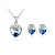  cristal con recubrimiento collar de platino y aretes