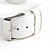  Women's and Girl's Watch Watchband White Dial Plate (White)