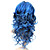  capless longue fibre 100% kasi bleu partie perruque costume