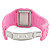  diseño de bloque ladrillos banda reloj de pulsera con luz de noche (rosa)