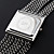  mouvement des femmes en argent pc bande blanche bracelet de montre cadran avec diamant décoration czechic