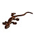  auto chroom embleem badge sticker - bruin gekko