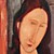  håndmalte oljemaleri Jeanne Hebuterne av Modigliani med utstrakte ramme