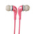  elegant van hoge kwaliteit oordopjes, 1,2 m kabel, 3,5 mm (roze)