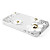  Stylish Translucent Case with Crystals for iPhone 4 (White Flower)