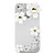  Stylish Translucent Case with Crystals for iPhone 4 (White Flower)