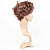  Lace Front Short High Quality Synthetic Dark Brown Curly Hair Wig