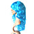  Capless Long 100% Kasi Fiber Light Blue Costume Party Wig