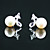  925 Sterling Silver With Freshwater Pearl Stud Earrings (More Colors)