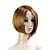  Capless Bob Style 100% Japanese Kanekalon Fiber Light Brown Straight Hair Wig