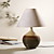  Table Lamp of Hand Made Porcelain with Floral Pattern