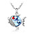  Fish Design Crystal Necklace