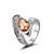  splendido oro bianco 18 carati placcato anello cubic zirconia (altri colori)