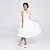  mouwloze tea-length witte katoenen polyester sweet lolita jurk