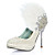  Chaussures de Soirée Similicuir Talons Aiguilles Plumes Strass