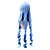  Capless Extra Long Body Wave Synthetic Cyan Party Hair Wig