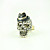  cranio Anello - strass in lega
