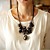  Black Irregular Acrylic Alloy Necklace