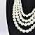  collana di perle a più livelli delle donne lungo