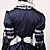  manches longues-parole longueur d'encre bleue du jazz de la laine princesse Lolita Robe