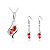  Gorgeous Ladies Crystal Jewelry Sets In Sliver Alloy Including Necklace Earrings More Colors Available