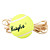  sport formazione giallo verde pallina da tennis allenatore w elastico