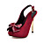  Suede Stiletto Peep Toe Slingbacks With Rhinestones And Bow (More Colors)