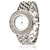  Rhinestone Studded Japanese Quartz Round Face Women's Watch