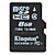  8gb kingston mémoire carte microSDHC et microSD adaptateur (classe 4)