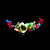  Flowers Bouquet With Berries Garland/Headpiece For Flower Girls