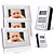  drei 7 Zoll Farb-TFT-LCD-Video-Türsprechanlage Intercom-System (2-Legierung Kameras)