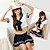  carino e sexy inchiostro blu vestito di poliestere marinaio (3 pezzi)