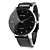  Pair of PU 981 Analog Quartz Wrist Watches (Black)