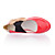 Two Tone Patent Leather Chunky Heel Closed Toe Platforms (More Colors)