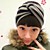  Black and Grey Stripe Criss Cross Head Wrap