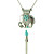  Silver With Turquoise Elephant Necklace With Tassel