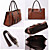  Fashionable Ladies' PU Handbag With Zipper Pocket And Buckled Bag