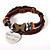  Leather Bracelet With Personalized Heart Charm