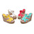  Kunstleder-Sandalen mit Keilabsatz Schnalle Schuhe (weitere Farben)