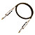  Black and Golden Nylon Guitar Cable in 6 meter