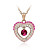  Colorful Heart Shaped Crystal Necklace