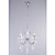  lustre en cristal avec 4 lumières dans ampoule bougie