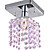  1 - Light Crystal Semi Flush Mount with 4 Colors Available