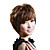  Hand Tied Short Natural Wavy Mixed Hair Wig with UVP Antimicrobial Net