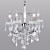  lustre en cristal avec 4 lumières dans ampoule bougie