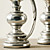  2 aves pieza de decoración en la mesa de plateado