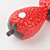  Strawberry Shaped Blue Ink Ballpoint Pen with Magnet (Red)