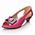  Leatherette Low Heel Closed Toe Shoes With Bow (More Colors)