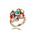  oostenrijk kristallen ring in rose goud verguld legering - schoonheden (meer kleuren)