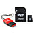  32GB MicroSDHC Memory Card with USB MicroSD Reader and MicroSD Adapter